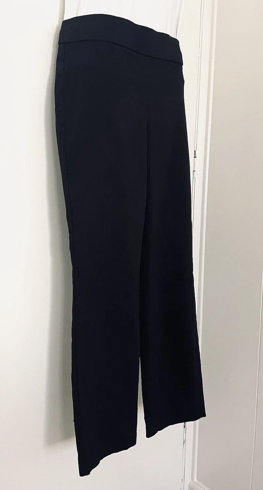 Pantalones al tobillo informales de negocios negros Sag Harbor para mujer talla 10P Foto 2 de 4