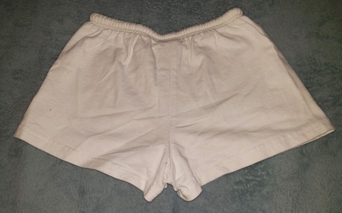 Vtg 90s/Y2K Body-Code Cotton Athletic Shorts Girls Youth Medium Off-White - Picture 5 of 5