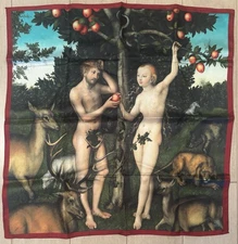 Cranach the Elder Adam and Eve Neckerchief Metropolitan Museum of Art MMA Silk