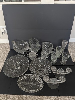 Fostoria American Glass Cube Pattern Collection