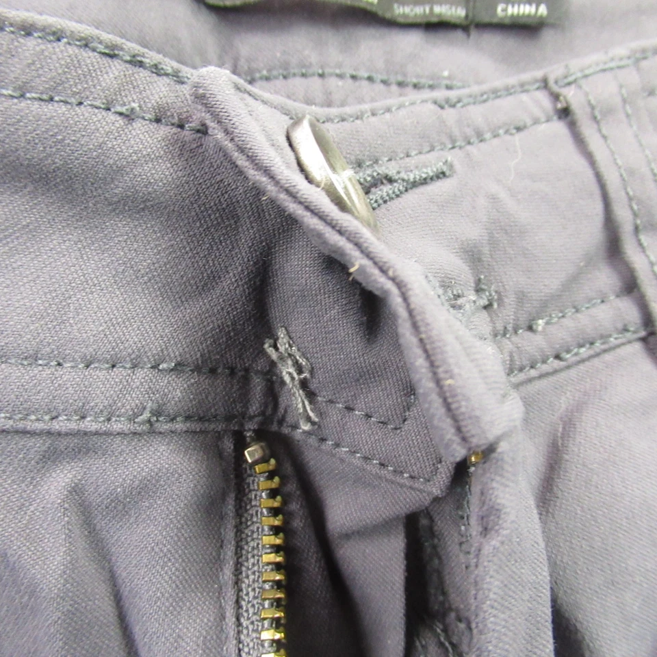 Pantalones Prana Mujer 2 Bolsillos Carga Pierna Recta Informales Exterior Gris Foto 2 de 4