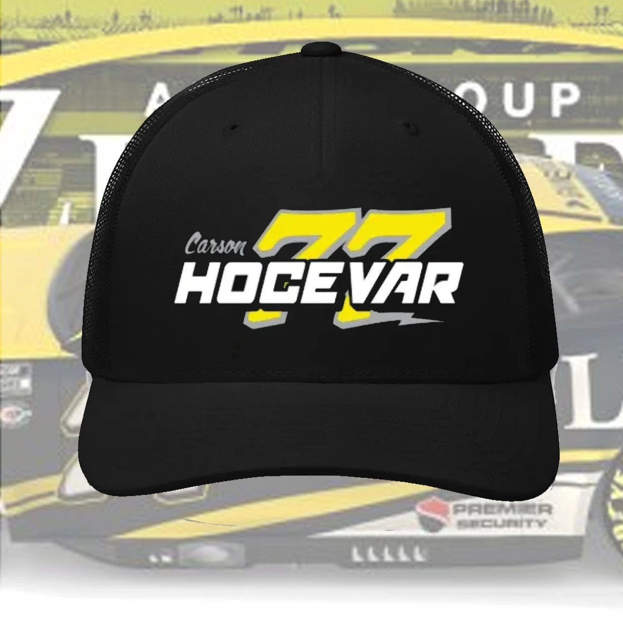 🔥 2026 Carson #77 Hocevar Racing Black Prints Trucker Hat Gift Race Fans
