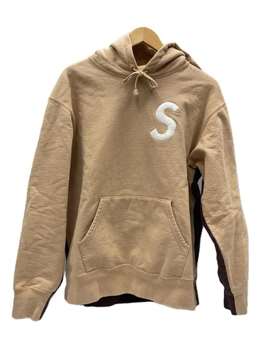 Supreme Felpa con Cappuccio 21AW S LOGO SPACCO FELPATA FELPATA M COTONE BEIGE Usata