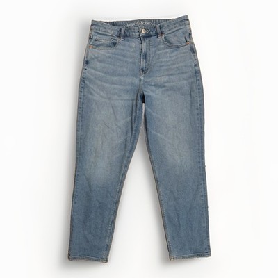 American Eagle Mom Jeans Light Wash Denim Size 12 90s Y2K
