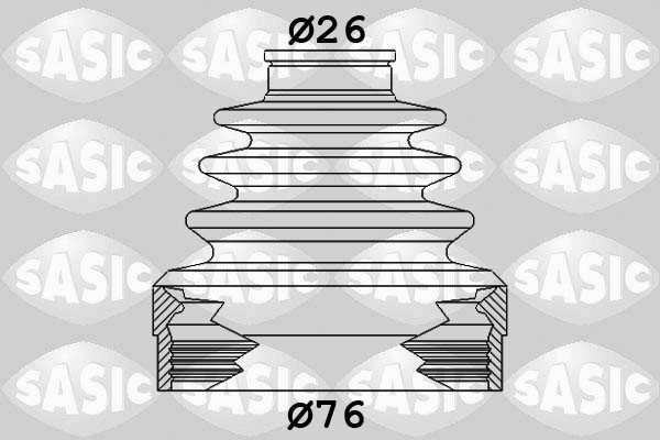 1X Sasic 1904019 Faltenbalgsatz Antriebswelle FüR Renault-image