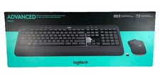Logitech Advanced Combo Wireless Keyboard & Mouse Combo Black Sealed NIB