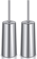 Toilet Brush and Holder, 2 Pack Toilet Brush with 304 Stainless Steel Long Handl