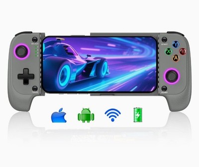 For iPhone/Android with Hall Joystick Wireless Mobile Phone Gaming Controller
