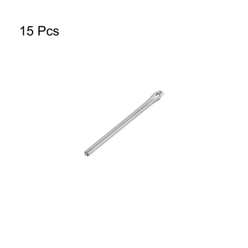 15Pcs 22mm Watch Band Link Cotter Pin, Stainless Steel 1mm Dia. Silver Tone - Picture 3 of 5