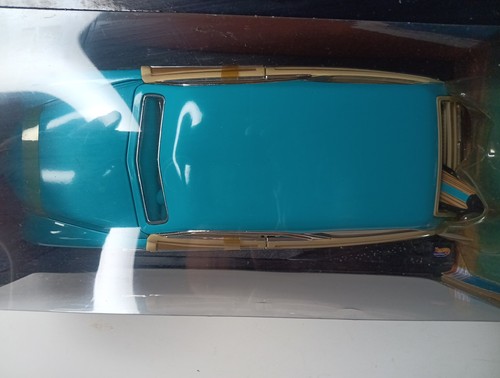 Hot Wheels 1950 Turquoise Merc Woodie 1:18 Scale Diecast NIB With Shipping Bands - Picture 6 of 15