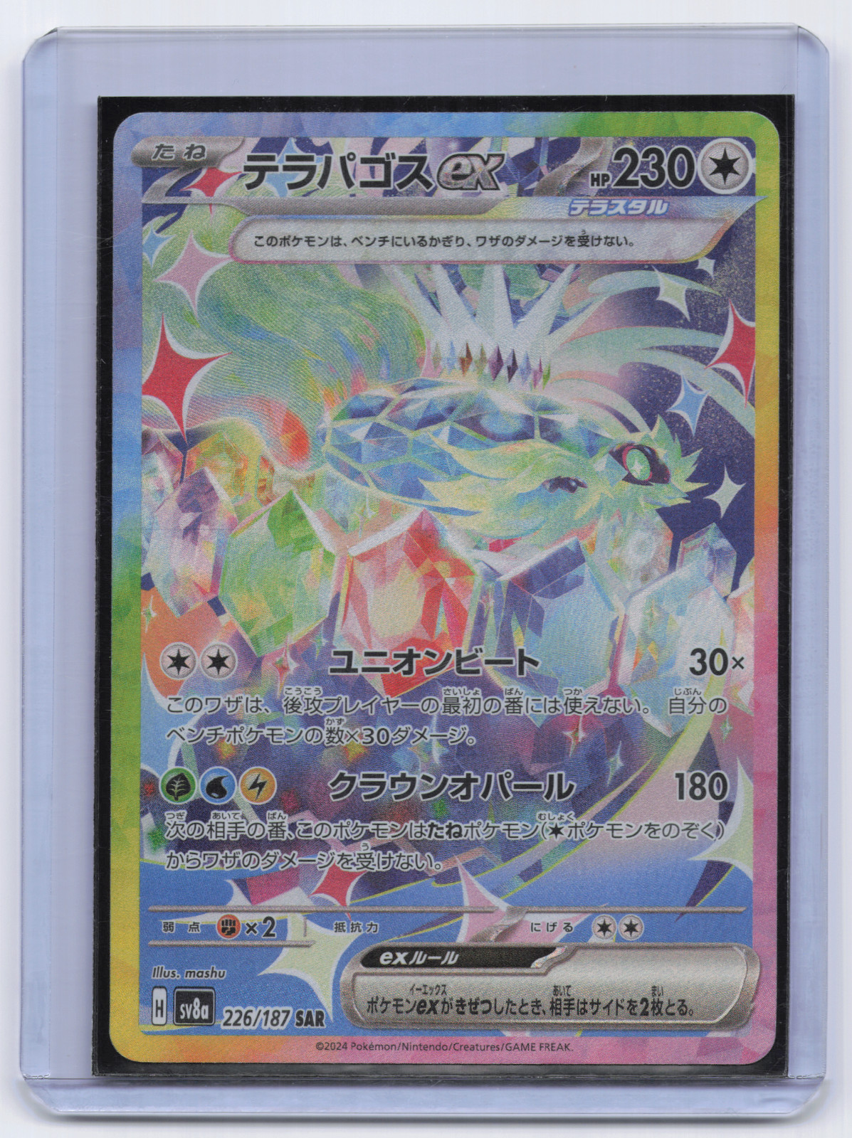 Terapagos ex SAR 226/187 SV: Terastal Festival Japanese Pokemon Card TCG NM