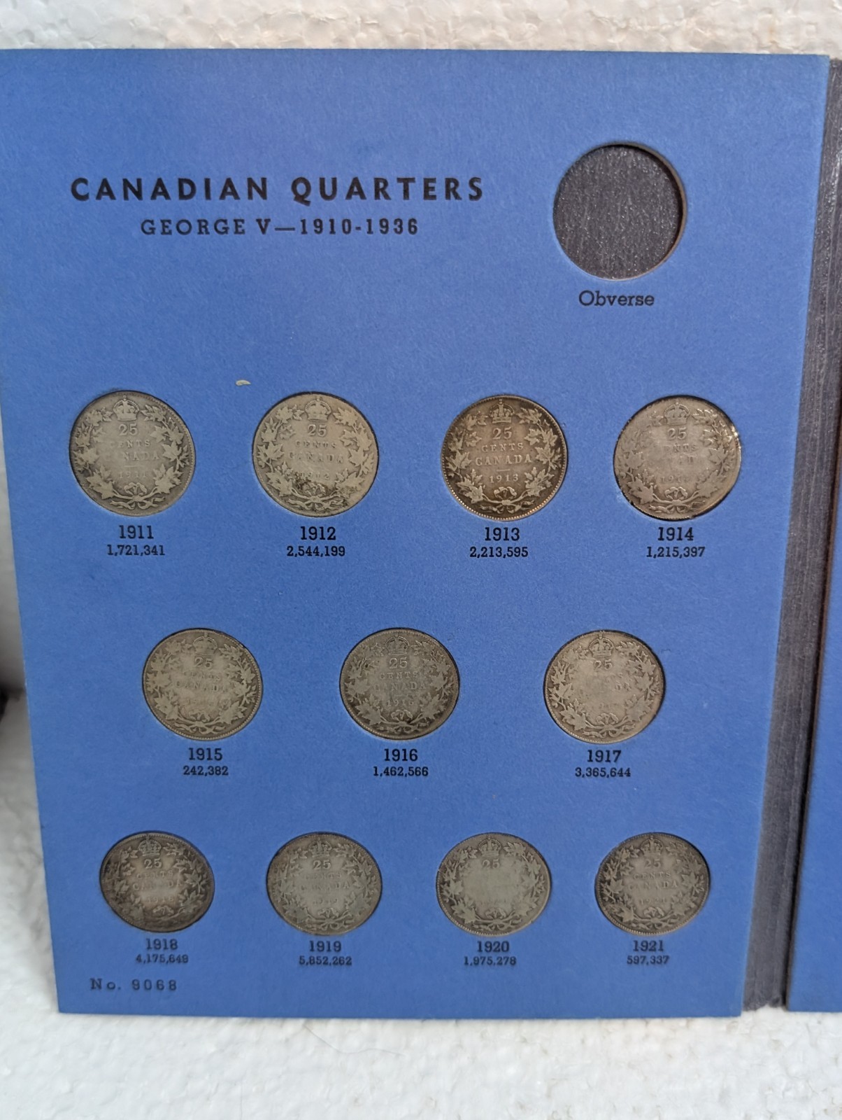 Canadian Quarter Collection 1911 - 1952 - lot of 39 coins, Only Missing ...