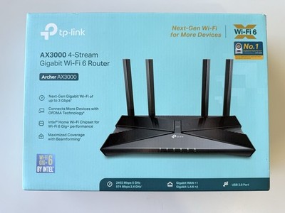 TP-Link Archer AX3000 4-Stream Gigabit Dual-Band Wi-Fi 6 Router Up To 3 Gbps