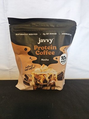 Javvy Mocha Protein Instant Iced Coffee 12.9 oz Prebiotics Sugar Free