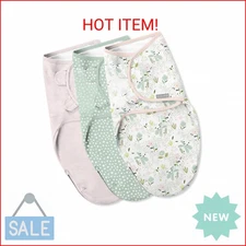 SwaddleMe by Ingenuity Easy Change Baby Swaddle in Size Small/Medium, 0-3 Months