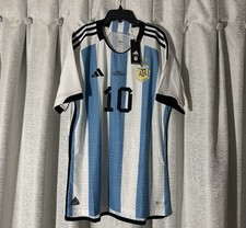 Argentina 2022 Home #10 Messi Adidas Heat.Rdy Authentic Jersey Size L NWT HF2157