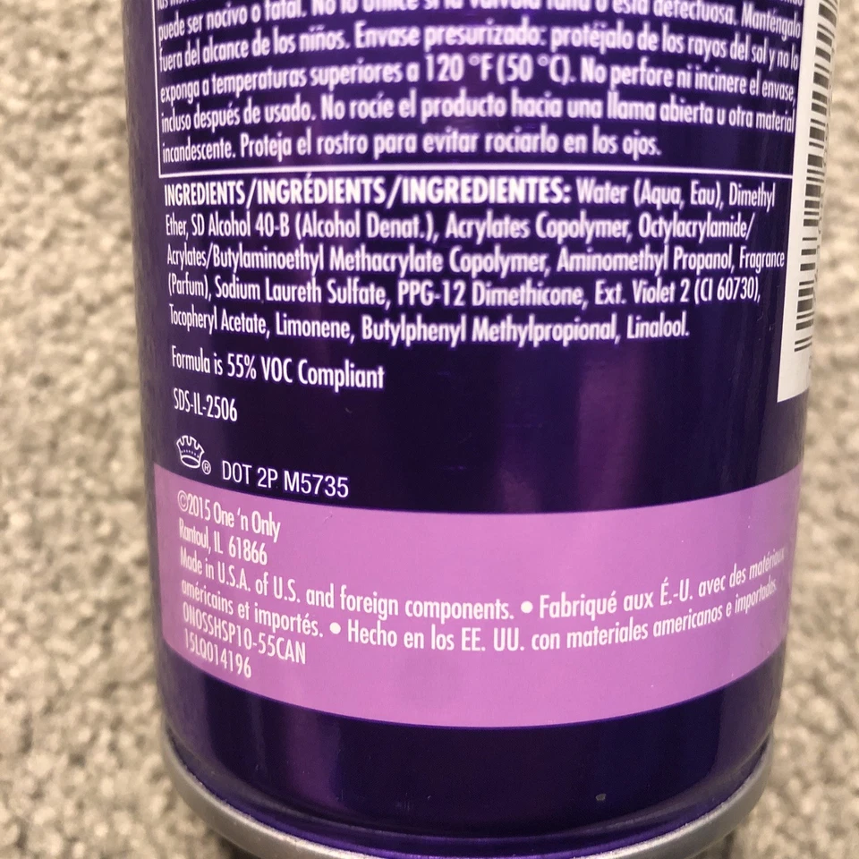 One 'n Only Shiny Silver Ultra лак для волос, крепкая фиксация, 10,2 унц - Изображение 4 из 4