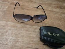 1980  s Ferrari Folding Aviator Sunglasses With Original Leather Case Cracked
