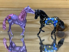 Custom Breyer Stablemate Mandala Ponies Set Hand Patient OOAK Smart Chic & Paso