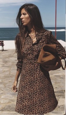 BODEN ORLA KURZES JERSEYKLEID UVP 89£ KURZ UK 14 GEPARD POP PRINT