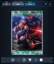 Topps Marvel Collect - ARTIST SPOTLIGHT PATRICK BROWN Green - MILES MORALES