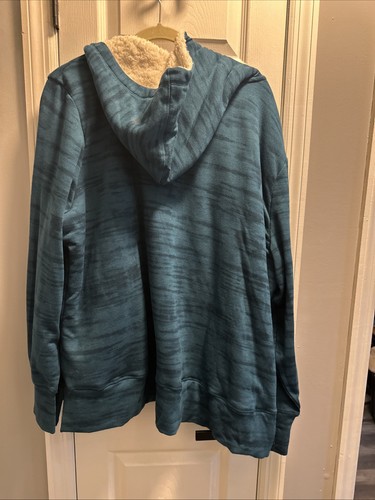 Free2B Damen Luxe Sherpa Hoodie Gem Berry Green 2X Neu mit Etikett - Bild 11 von 13