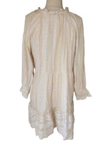 Maeve Anthropologie Tiered Boho Midi Dress Small Butter Yellow Dominique Beach - Picture 4 of 9