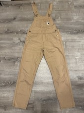 CARHARTT WIP Women's Bib Overall Canvas Size S Tan Brown - Work In Progress