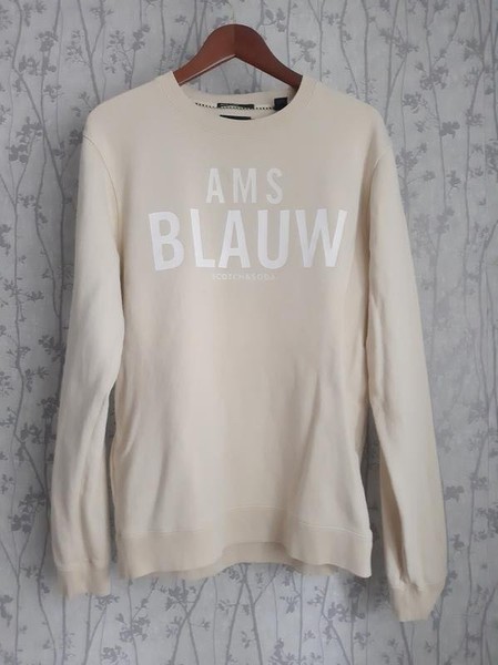 Men Scotch&Soda Sweater Beige Cotton L