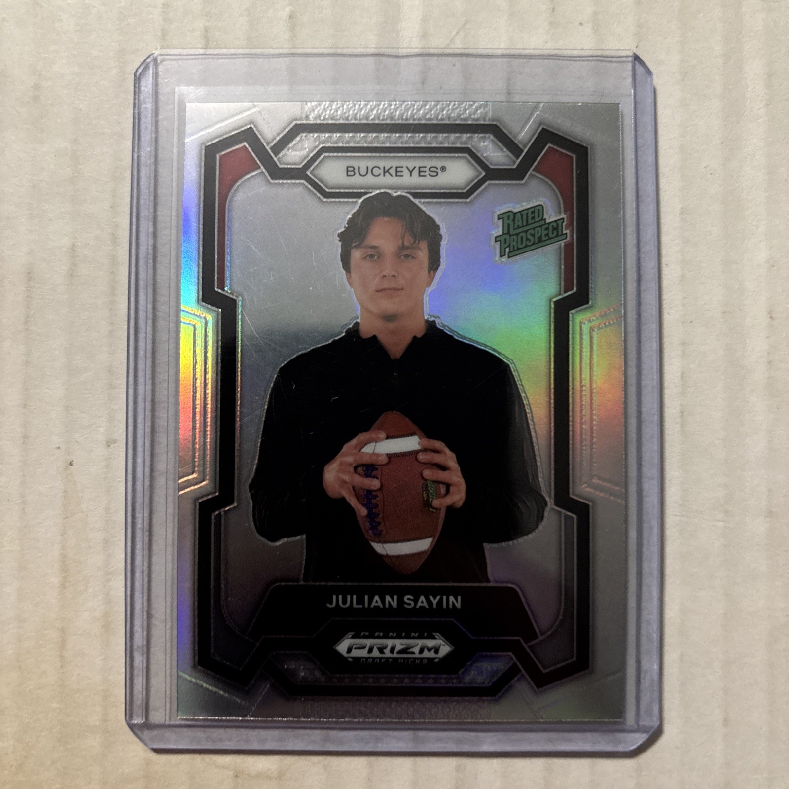 2024 Panini Prizm Draft Picks Julian Sayin Silver Prizm - Ohio State