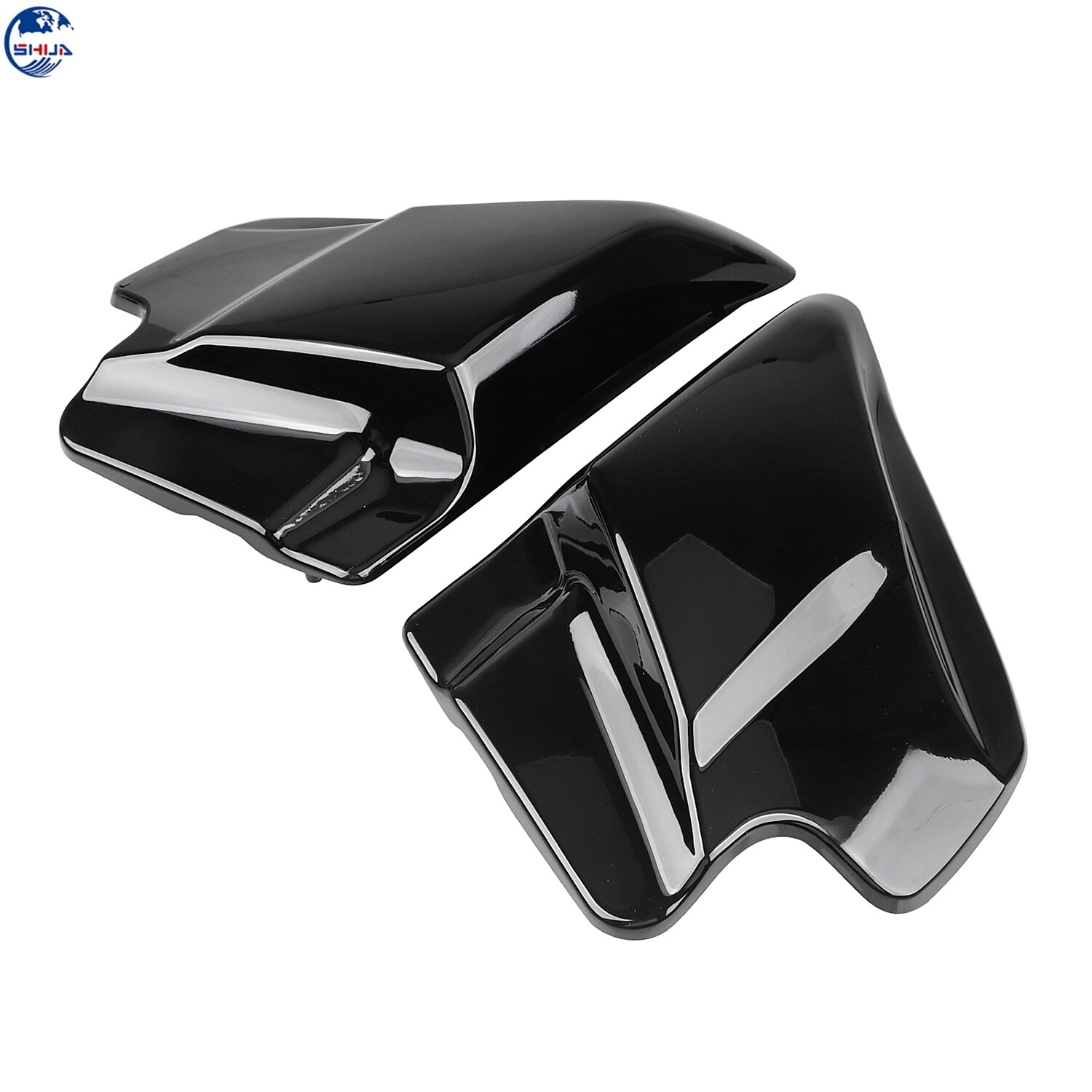 Gloss Black Side Covers Panel For Harley Electra Glide Road King Classic FLHRC