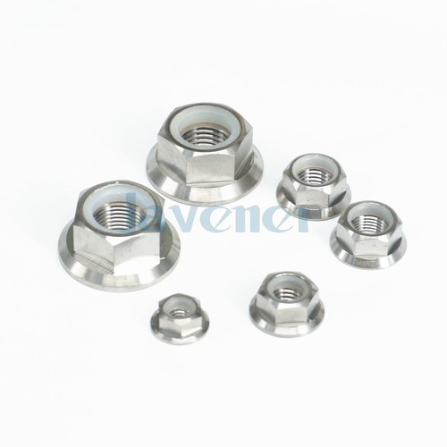 Tornillo de titanio M5/M6/M8/M10/M14 GR5 tuercas de bloqueo de nailon con brida para bicicleta - Imagen 1 de 66