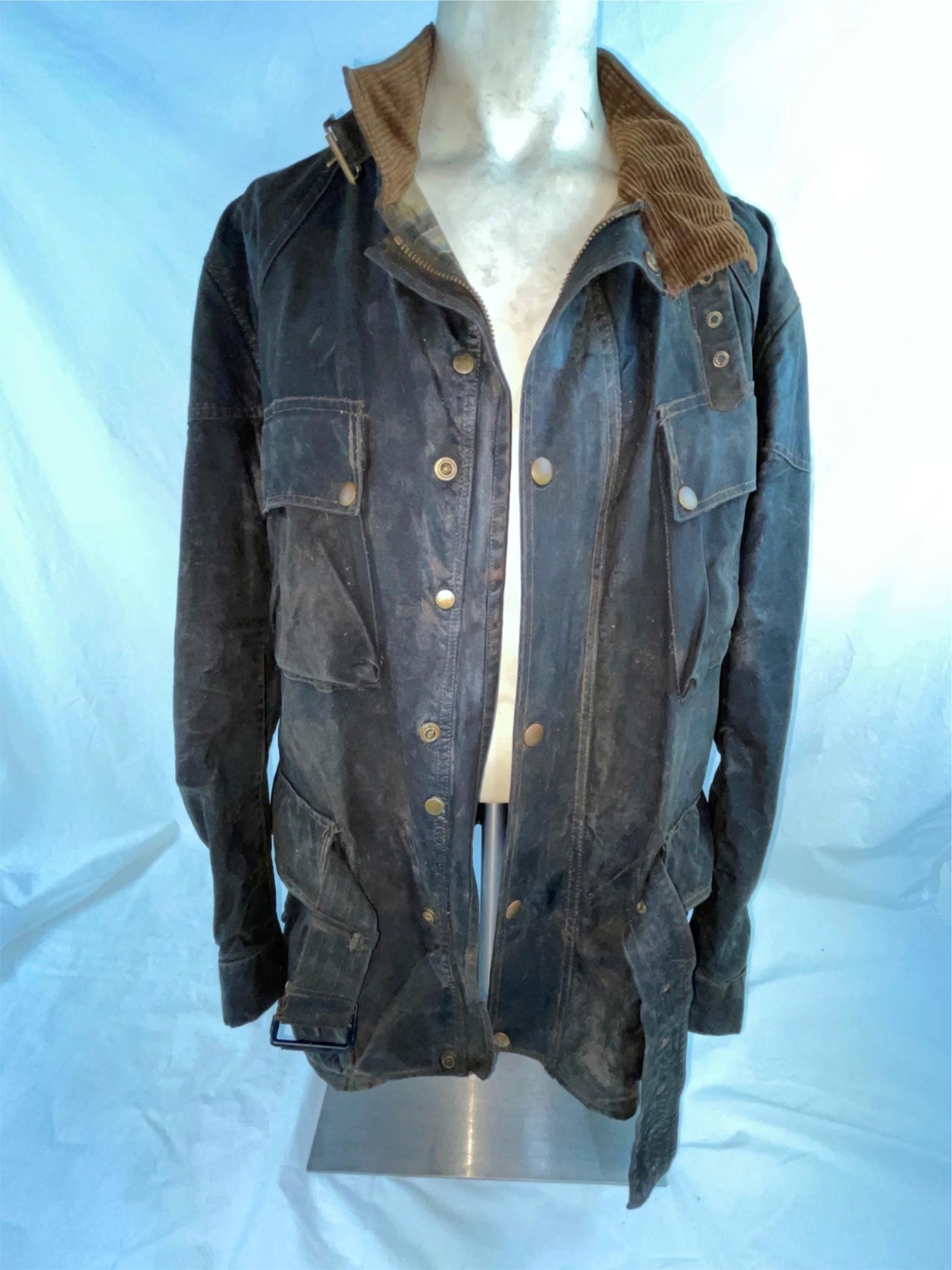 VTG BELSTAFF TRAILMASTER WAXED CANVAS MOTORCYCLE BIKER RACING JACKET PANTS SET image 10