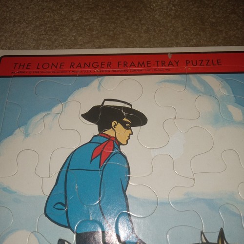 Vintage The Lone Ranger & Maverick TV Show Rahmen Tablett Puzzle Cowboy Western - Bild 3 von 6