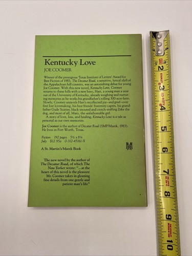 Kentucky Love by Joe Coomer (1985, PB) Uncorrected Page Proof - Picture 6 of 6