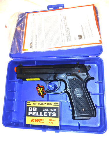 VINTAGE AIRSOFT KWC BERETTA M92 GUN GAS BLOW BACK USED PARTS