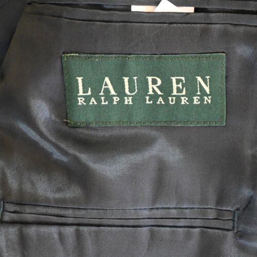 Lauren Ralph Lauren 46R 40x29 Blue Windowpane 100% Wool Mens Jacket Pants Suit - Picture 4 of 12