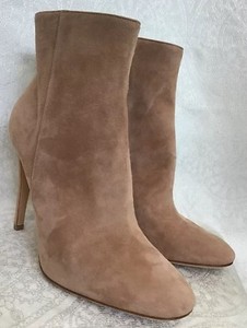 blush suede ankle boots