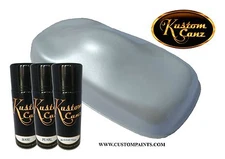 Kustom Canz PEARL SILVER 12 oz AEROSOL CAN KIT Custom Paint, HOK, Autopaint
