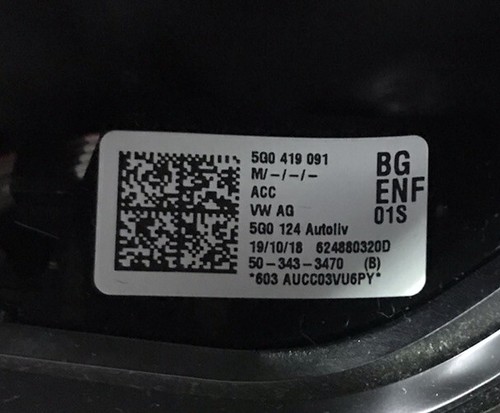 Volkswagen Golf MK7 7.5 Multifunctional Flat Bottom Steering Wheel 5G0419091BG - Picture 3 of 3