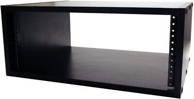Gator Cases Wooden Studio Rack; 4U Size with 15.25'' Depth - Black (GR-STUDIO-4U)