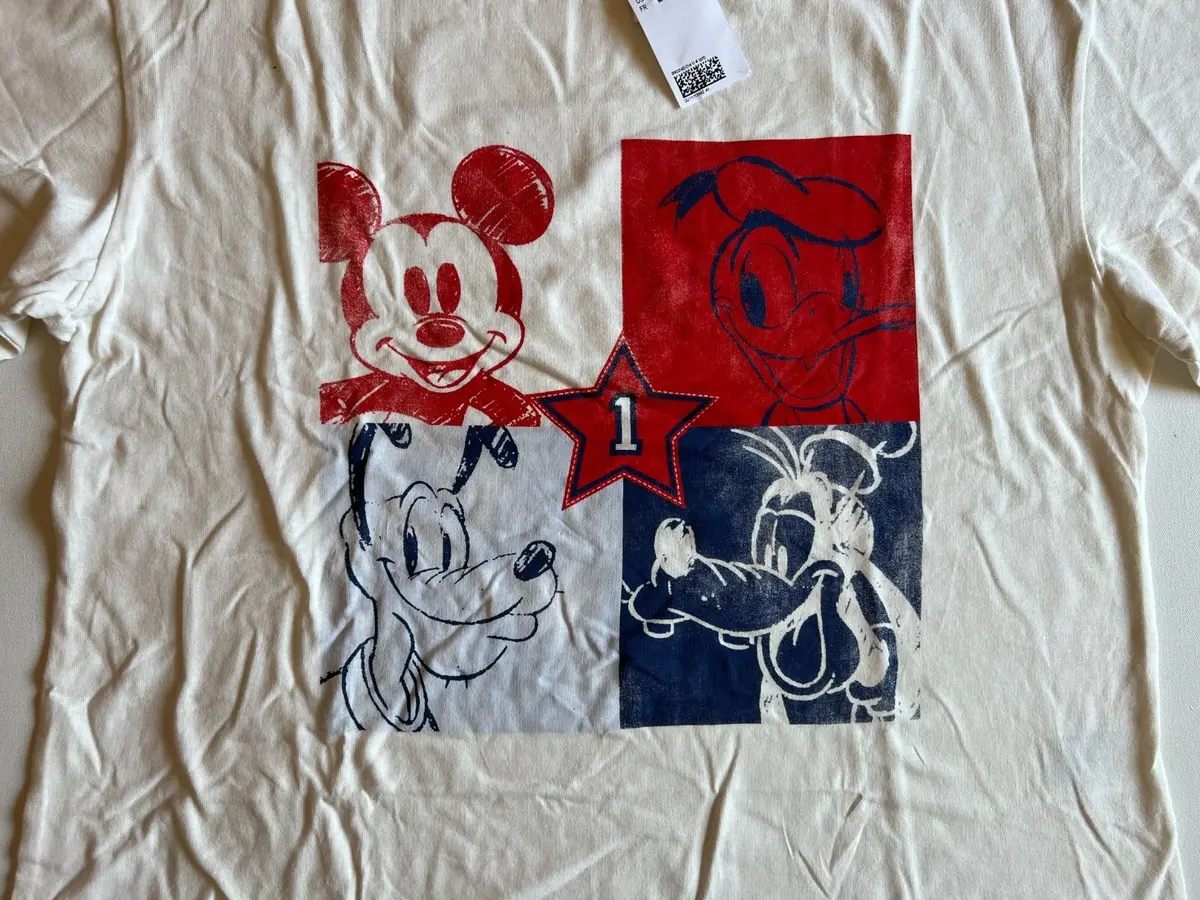 Munk sådan Ansvarlige person Disney H&amp;M Mickey Donald Duck Pluto Women&#039;s Oversized Printed  T-shirt White - M | eBay