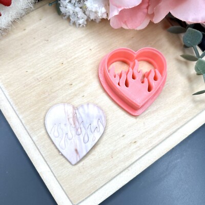 Herz 10 Valentinstag Polymer Ton Schneider | 3D gedrucktes Ton Werkzeug | IrisCrafts7 UK