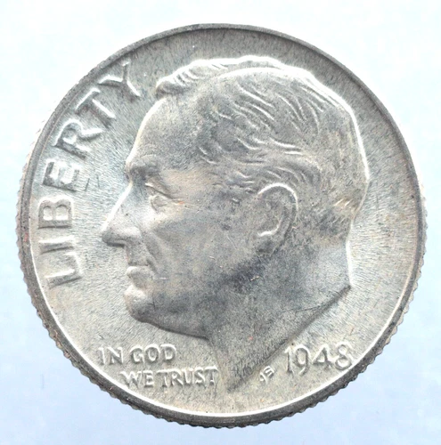 KAPPYSCOINS  W6322 1948D  SILVER CH BU TO GEM   ROOSEVELT DIME