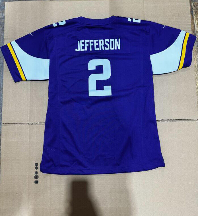 売れ筋商品|||アウタースタッフ カットソー トップス レディース Women's Justin Jefferson Purple Minnesota Vikings Player Name Number V-Neck Fashion Jersey Purple Women's Justin Jefferson Purple Minnesota Vikings Player