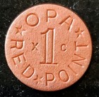WWII OPA " XC" RED POINT RATION TOKEN COIN RARE KEY COIN ☆ t5166
