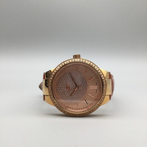 JBW CamilleWatch Women 38mm Rose Gold Tone Brown Leather Band J6345D New Battery - 第 5/16 張圖片