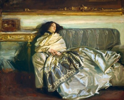 Oil painting Nonchaloir-Repose-1911-John-Singer-Sargent-oil-painting young lady