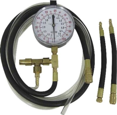 Lang Tools TU-469 Fuel Injection Pressure Tester with Schrader Adapters