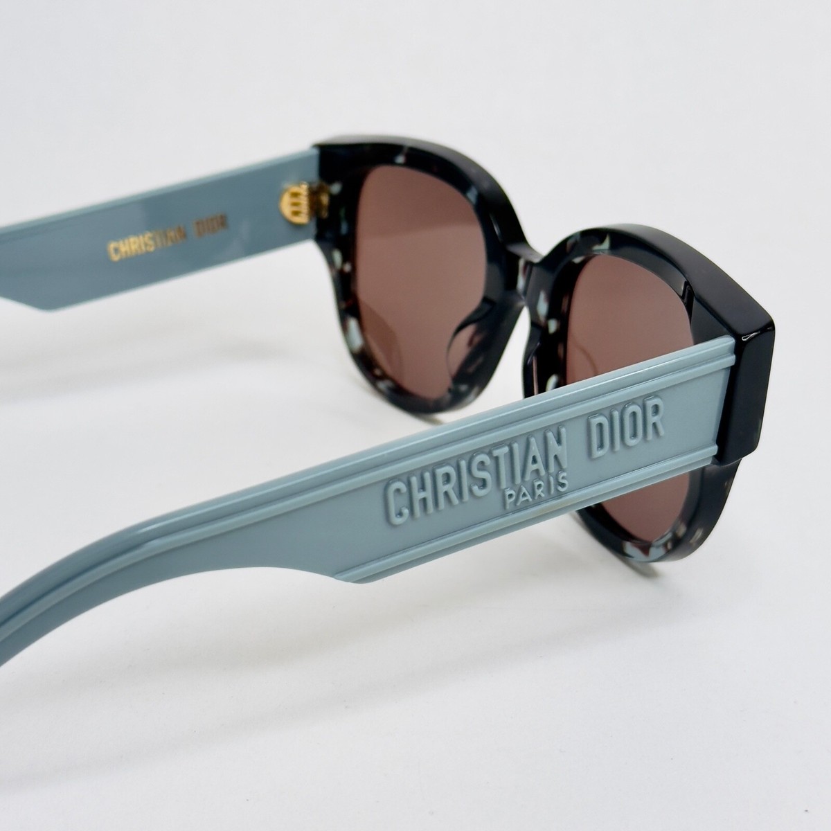 CHRISTIAN DIOR Wild BU Green Brown Book Tote Logo Sunglasses